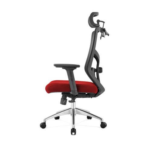 FOTEL BIUROWY ERGONOMIA, DO BIURKA, WYGODNY, OBROTOWY, CZARNY, Z SIATKĄ, 3D