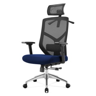FOTEL BIUROWY ERGONOMICZNY SEDIA, WYGODNY, DO BIURA, SALONU, CZARNY, SZARY