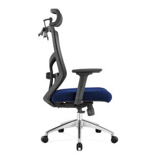 FOTEL BIUROWY ERGONOMICZNY SEDIA, WYGODNY, DO BIURA, SALONU, CZARNY, SZARY