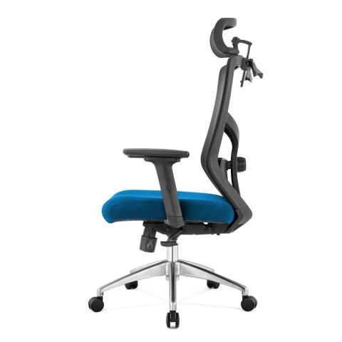 FOTEL BIUROWY SEDIA, ERGONOMICZNY, WYGODNY, CZARNY, DO SALONU, SIATKA, BHP