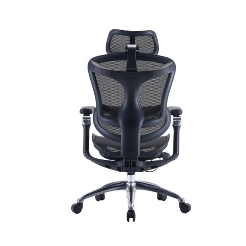 FOTEL BIUROWY ERGONOMICZNY VORTEX, WYGODNY, DO KOMPUTERA, CZARNY, SIATKA