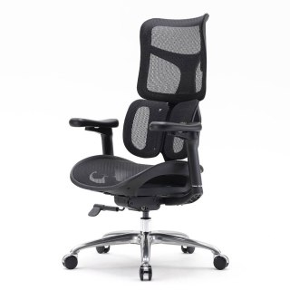 FOTEL BIUROWY VELOCE, ERGONOMICZNY, CZARNY, SIATKA, DO BIURA, WYGODNY, Z 3D