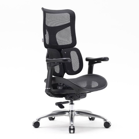 FOTEL BIUROWY VELOCE, ERGONOMICZNY, CZARNY, SIATKA, DO BIURA, WYGODNY, Z 3D