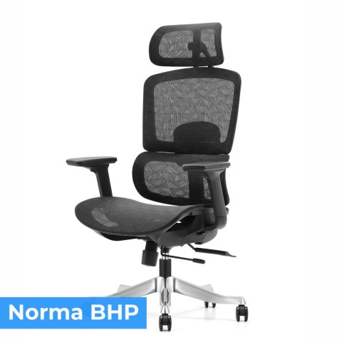 FOTEL BIUROWY ERGONOMICA, ERGONOMICZNY, CZARNY, WYGODNY, DO BIURA, Z SIATKĄ