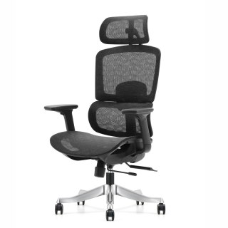 FOTEL BIUROWY ERGONOMICA, ERGONOMICZNY, CZARNY, WYGODNY, DO BIURA, Z SIATKĄ