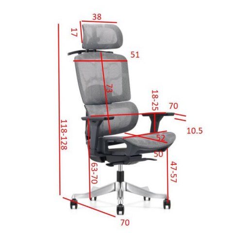 FOTEL BIUROWY ERGONOMICA, ERGONOMICZNY, CZARNY, WYGODNY, DO BIURA, Z SIATKĄ