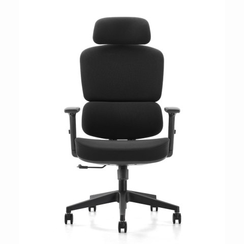 FOTEL BIUROWY ERGOFLEX, ERGONOMICZNY, CZARNY, WYGODNY, DO BIURA, Z BHP