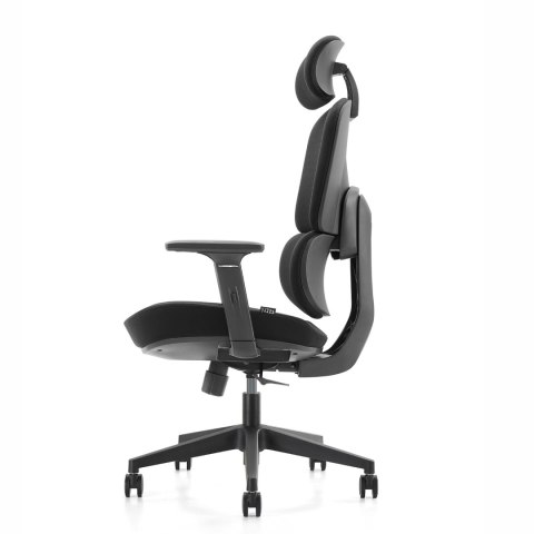 FOTEL BIUROWY ERGOFLEX, ERGONOMICZNY, CZARNY, WYGODNY, DO BIURA, Z BHP