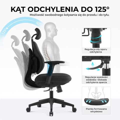 Fotel ergonomiczny ANGEL biurowy obrotowy Stelio Plus