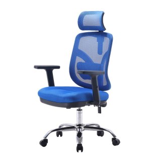 FOTEL BIUROWY ERGONOMICZNY APEXWORK, CZARNY, WYGODNY, DO BIURA, ZAGŁÓWEK