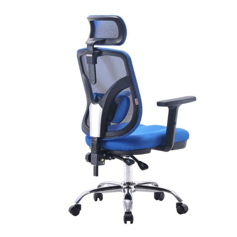 FOTEL BIUROWY ERGONOMICZNY APEXWORK, CZARNY, WYGODNY, DO BIURA, ZAGŁÓWEK