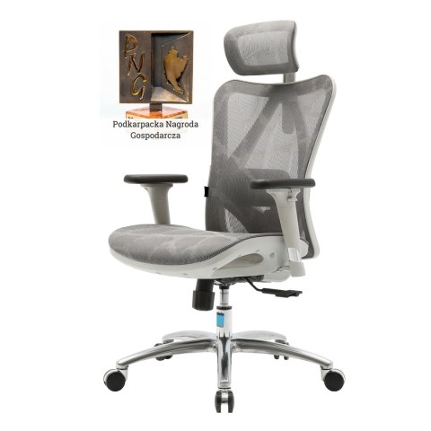 FOTEL BIUROWY ERGONOMICZNY ERGONOVA, CZARNY, SIATKA, WYGODNY, DO BIURA, 3D
