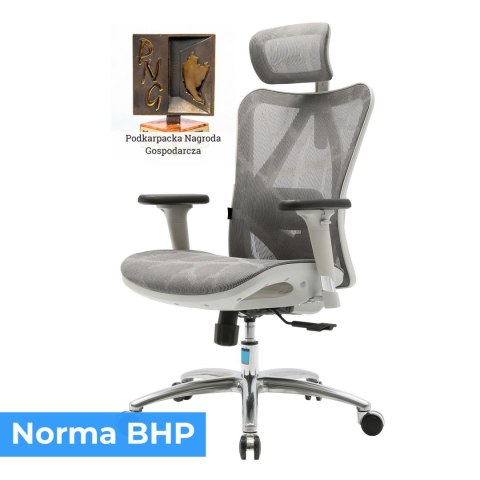 FOTEL BIUROWY ERGONOMICZNY ERGONOVA, CZARNY, SIATKA, WYGODNY, DO BIURA, 3D