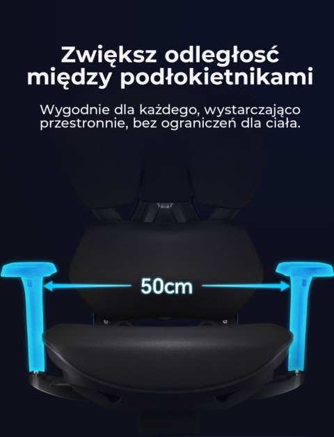 FOTEL GAMINGOWY VELOCE, CZARNY, Z PODNÓŻKIEM, WYGODNY, ROZKŁADANY