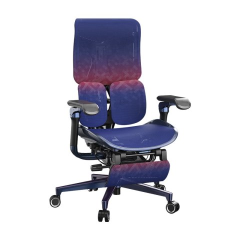 FOTEL VORTEX, ERGONOMICZNY, ROZKŁADANY, Z PODNÓŻKIEM, WYPOCZYNKOWY, CZARNY