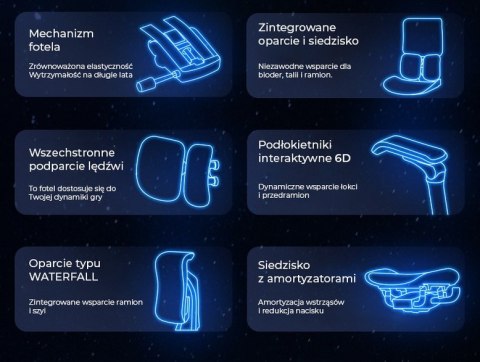 FOTEL VORTEX, ERGONOMICZNY, ROZKŁADANY, Z PODNÓŻKIEM, WYPOCZYNKOWY, CZARNY