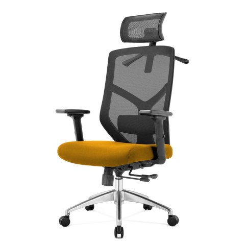 FOTEL ERGONOMICZNY ERGONOMIA, WYGODNY, CZARNY, DO BIURKA, OBROTOWY, SIATKA