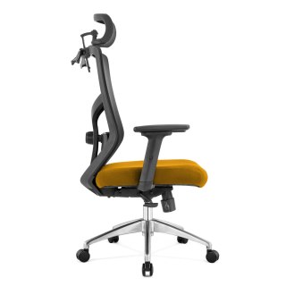 FOTEL ERGONOMICZNY ERGONOMIA, WYGODNY, CZARNY, DO BIURKA, OBROTOWY, SIATKA