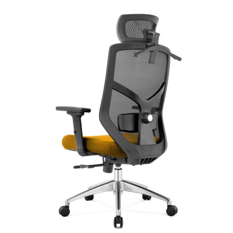 FOTEL ERGONOMICZNY ERGONOMIA, WYGODNY, CZARNY, DO BIURKA, OBROTOWY, SIATKA