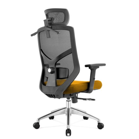FOTEL ERGONOMICZNY ERGONOMIA, WYGODNY, CZARNY, DO BIURKA, OBROTOWY, SIATKA