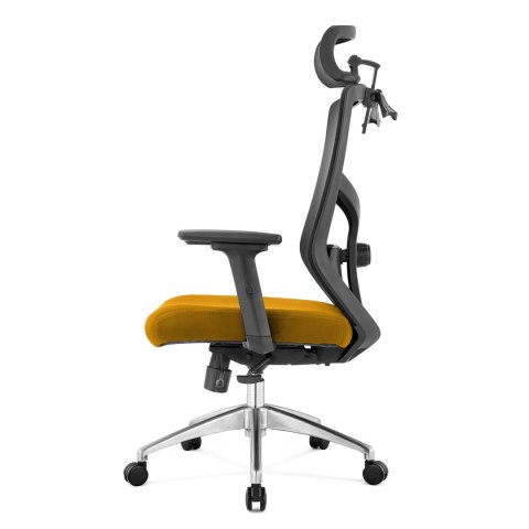 FOTEL ERGONOMICZNY ERGONOMIA, WYGODNY, CZARNY, DO BIURKA, OBROTOWY, SIATKA