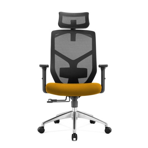 FOTEL ERGONOMICZNY ERGONOMIA, WYGODNY, CZARNY, DO BIURKA, OBROTOWY, SIATKA