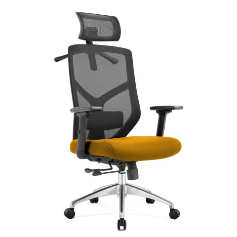 FOTEL ERGONOMICZNY ERGONOMIA, WYGODNY, CZARNY, DO BIURKA, OBROTOWY, SIATKA