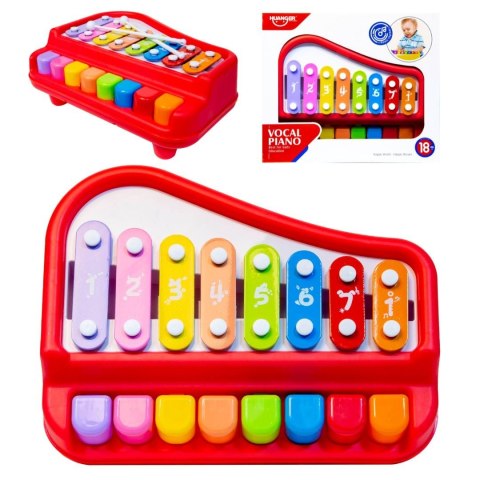Edukacyjne organki, cymbałki, pianinko czerwone