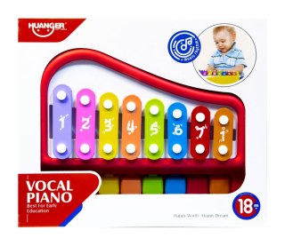 Edukacyjne organki, cymbałki, pianinko czerwone