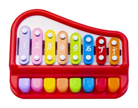 Edukacyjne organki, cymbałki, pianinko czerwone