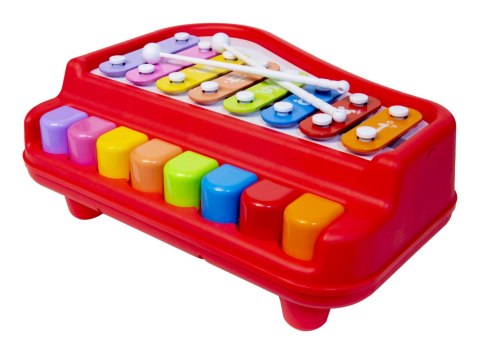 Edukacyjne organki, cymbałki, pianinko czerwone