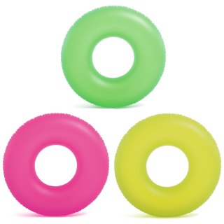 Koło dmuchane do pływania półmatowe neonowe o średnicy 91 cm INTEX 59262 mix kolorów