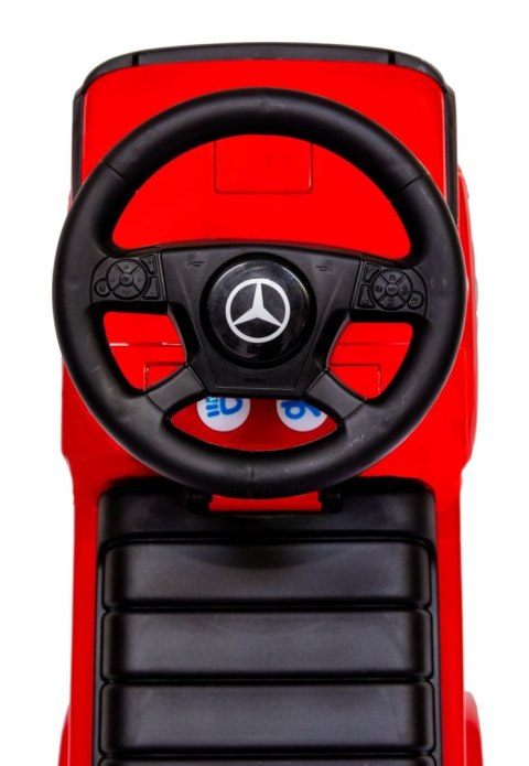 Mercedes - Benz Antos jeździk odpychacz TRUCK z funkcjami dźwiękowymi i świetlnymi - czerwony