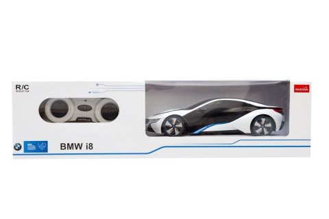 BMW I8 R/C skala1:24 Rastar 48400 samochód sterowany biały