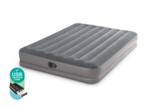 Dwuosobowy materac dmuchany 152x203x30 cm z wbudowaną pompką USB INTEX 64114