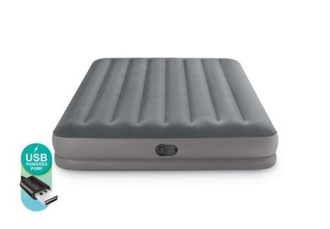 Dwuosobowy materac dmuchany 152x203x30 cm z wbudowaną pompką USB INTEX 64114