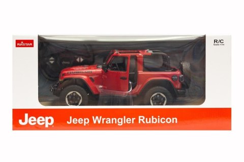 Jeep Wrangler JL R/C skala 1:14 Rastar 79400 samochód sterowany czerwony