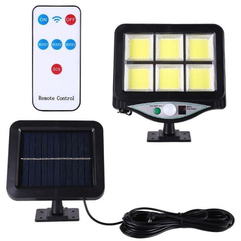 Lampa solarna z czujnikiem ruchu zmierzchu + pilot