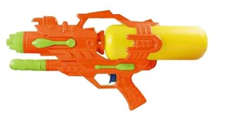 Duży pistolet na wodę 45 cm z pompką, pomarańczowy