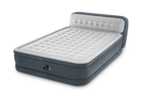 Dwuosobowy materac dmuchany z zagłówkiem łóżko z pompką 230V INTEX 64448 ND