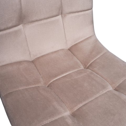 Krzesło tapicerowane welurowe do salonu jadalni velvet loft beżowe