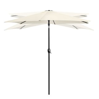 Składany parasol ogrodowy balkonowy regulowany 210 cm beżowy