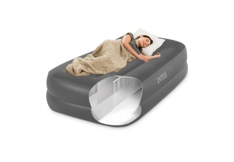 Jednoosobowy materac dmuchany 99x191x42 cm z wbudowaną pompką 220V INTEX 64122 ND