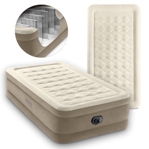 Jednoosobowy materac dmuchany łóżko do spania pompka 230V INTEX 64426 ND