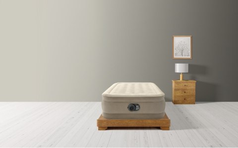 Jednoosobowy materac dmuchany łóżko do spania pompka 230V INTEX 64426 ND