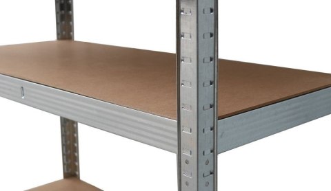 Regał magazynowy metalowy 2w1, 5 półek 150x75x30 cm