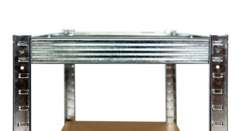 Regał magazynowy metalowy 2w1, 5 półek 150x75x30 cm
