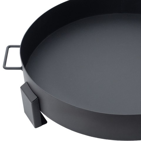 Duże solidne palenisko ogrodowe 60 cm z uchwytami idealne do ogniska