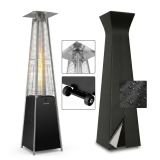 Duży parasol grzewczy tarasowy piramida 227 cm ogrzewacz kominek gazowy 13kW pokrowiec