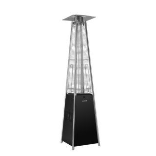 Duży parasol grzewczy tarasowy piramida 227 cm ogrzewacz kominek gazowy 13kW pokrowiec